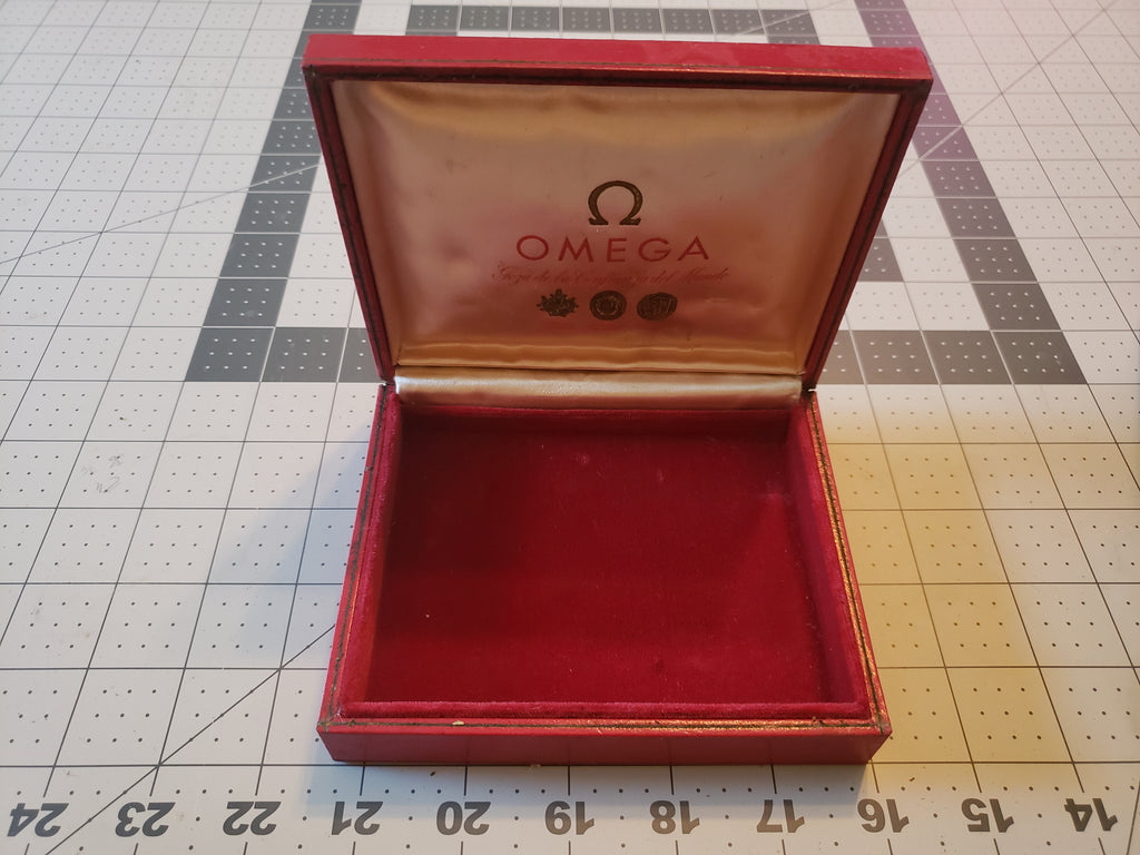 Vintage Omega Red Watch Presentation Box — Genuine Omega Logo