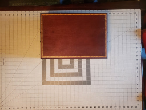 Vintage Cigar Humidor Solid Wood 14 x 9.5 x 4.5 in Hygrometer Trays Cedar Lined