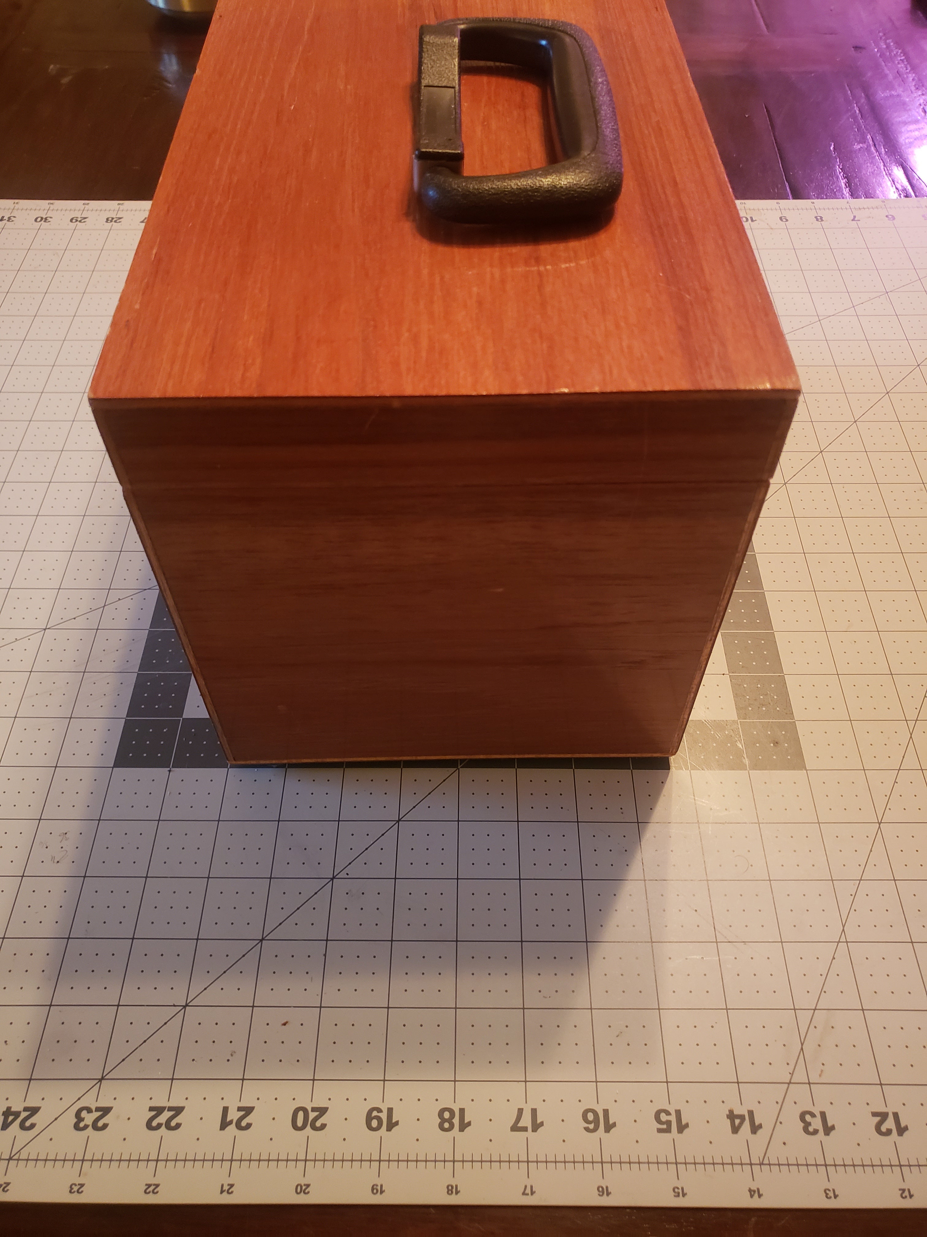Wooden Compartment Box with Two Removable Trays 11.5 x 8 x 8 in